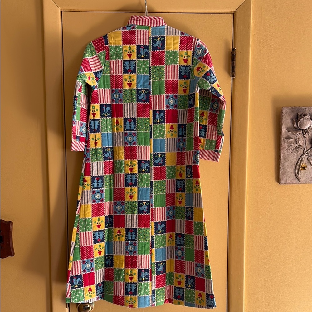 Colorful Patchwork Long Coat - Picture 4 of 7